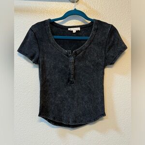 Pink Rose Henley Top